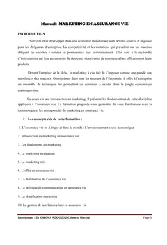 Le marketing en assurance vie