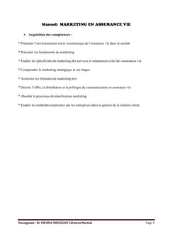 Le marketing en assurance vie