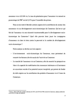 Impacts de l'assurance vie: