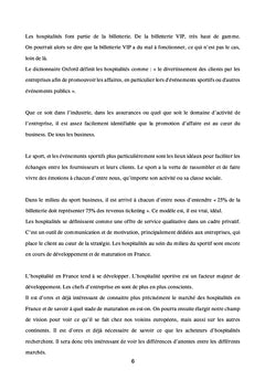 Les hospitalités sportives