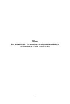 Fréquentation d'un CDPE, Eveil et Acquisitions des Elèves au Mali