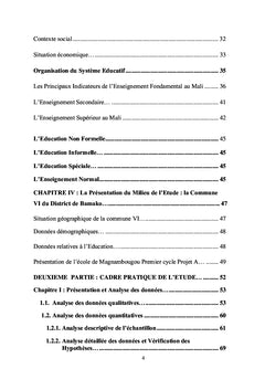 Fréquentation d'un CDPE, Eveil et Acquisitions des Elèves au Mali