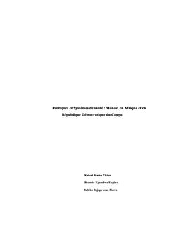 Politiques et Systèmes de Santé