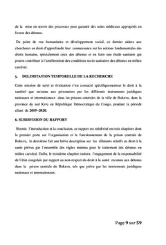 Le rapport de recherche sur le non-respect des conditions socio sanitaire des détenus