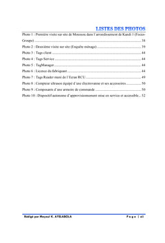 Modernisation du secteur d'Approvisionnement en Eau Potable
