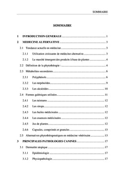 La phytothérapie en médecine vétérinaire