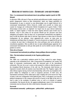 La communauté internationale dans le jeu politique togolais