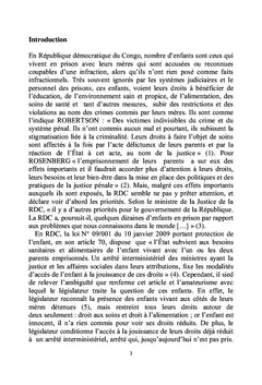 Situation des enfants accompagnant leurs mères incarcérées en prison