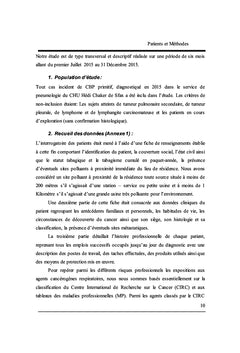 Cancers broncho-pulmonaires professionnels