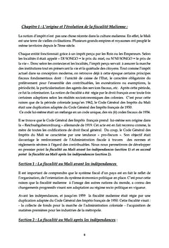 Le contrôle fiscal au Mali