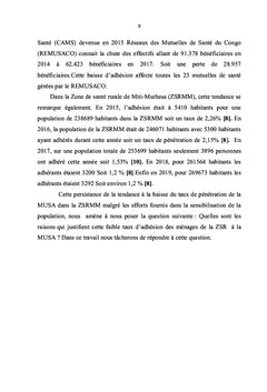 Le faible taux de pénétration de la Mutuelle de Santé