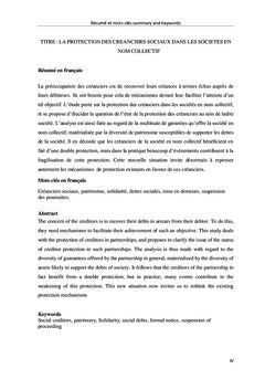 Les créanciers des sociétés en nom collectif:
