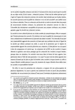 Les créanciers des sociétés en nom collectif: