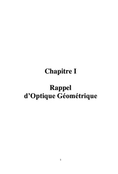 Optique Ondulatoire