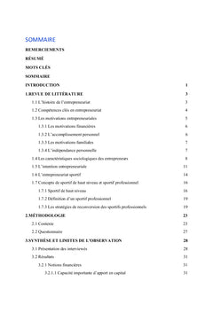 L'intention entrepreneuriale des sportifs professionnels