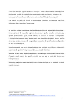 L'intention entrepreneuriale des sportifs professionnels
