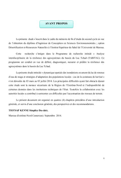 Dynamique spatiale des inondations à l'Extrême-Nord Cameroun