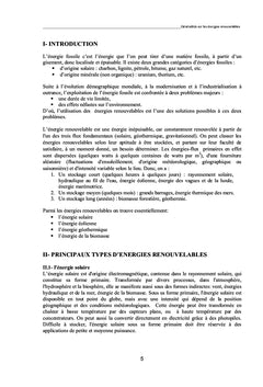 Les énergies renouvelables