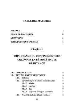Confinement des colonnes en béton a haute résistance