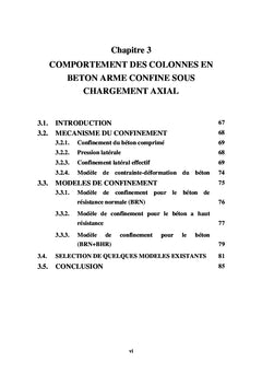 Confinement des colonnes en béton a haute résistance