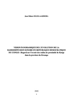 Vision panoramique de l'évolution de la Radiodiffusion sonore en RD Congo