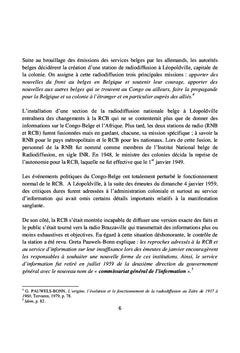 Vision panoramique de l'évolution de la Radiodiffusion sonore en RD Congo