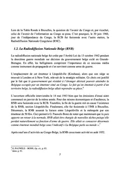 Vision panoramique de l'évolution de la Radiodiffusion sonore en RD Congo