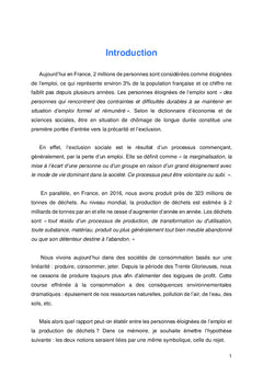 Personnes éloignées de l'emploi et problématique des déchets :