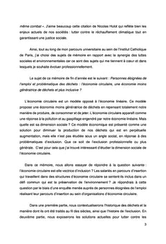 Personnes éloignées de l'emploi et problématique des déchets :