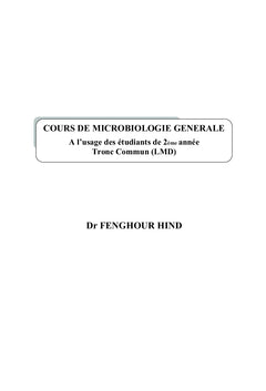 Cours de Microbiologie générale