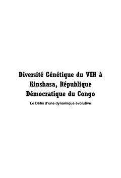 Diversité du VIH a Kinshasa, Republique Democratique du Congo
