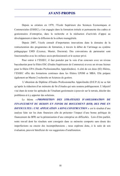 Stratégies de Financement du BFR des PME en Difficultés