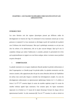 Avez-vous une idée sur les masses mammaires chez l'enfant et l'adulte?