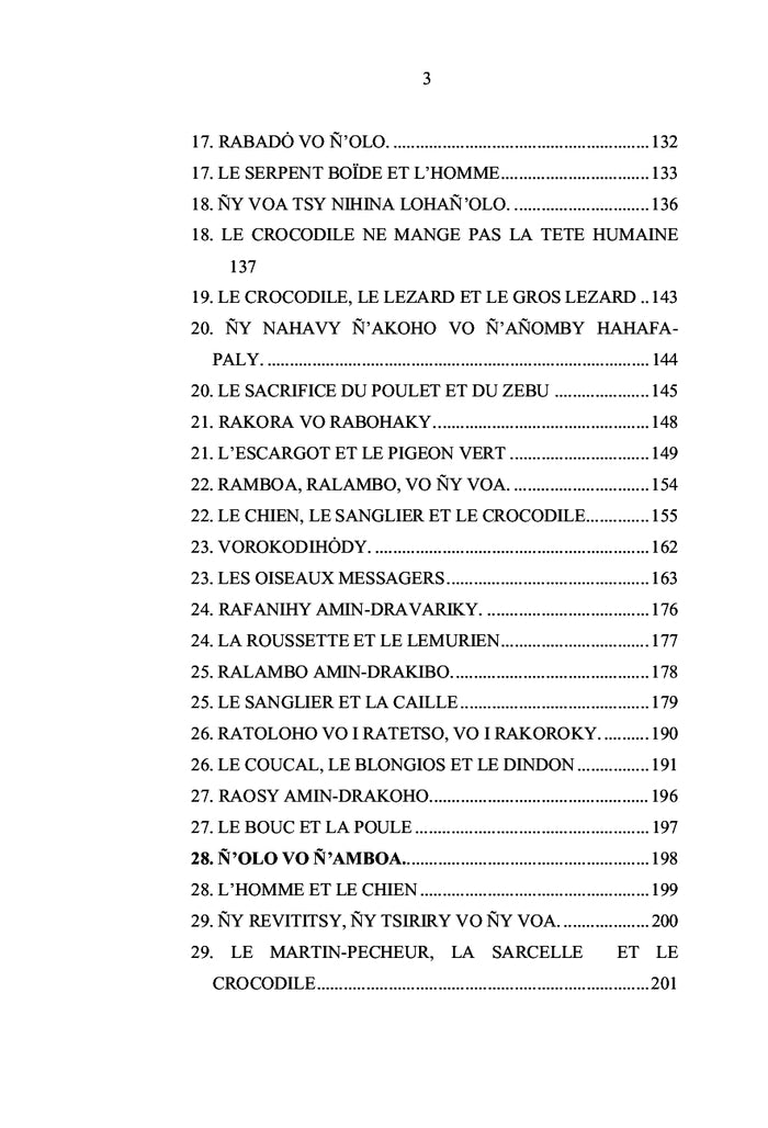 Contes Animaliers et Mythes du Sud de Madagascar