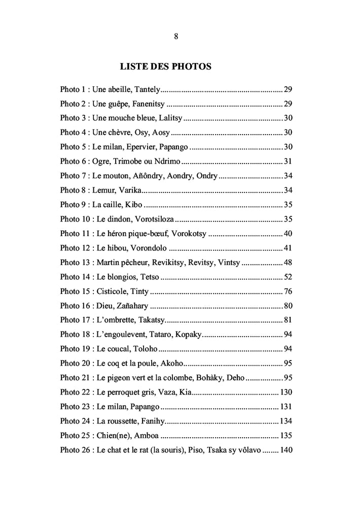 Contes Animaliers et Mythes du Sud de Madagascar