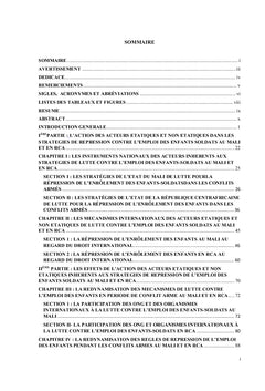 La répression de l'emploi des enfants en période de conflit en Afrique