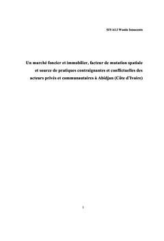 UN MARCHE FONCIER ET IMMOBILIER