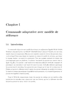 Commande Adaptative par la Méthode MIT