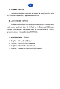 Les Obstacles aux services de Planning familial chez les Adolescentes