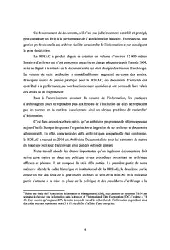 Mise en place d'une politique et des procédures de gestion d'archives