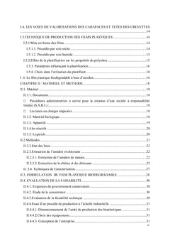 Formulation du bioplastique