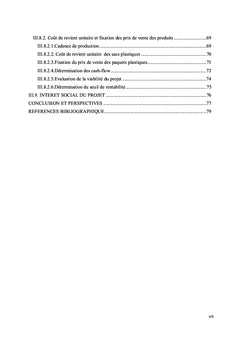Formulation du bioplastique