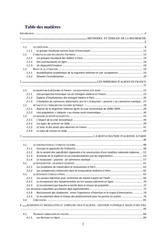 Immigré.e.s dans la restauration italienne