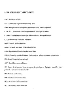 L'OPTIMALITÉ DU RÉGIME DE CHANGE DANS LA ZONE UEMOA