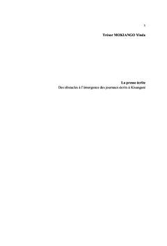 La presse écrite