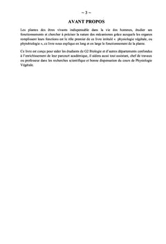 PHYSIOLOGIE VEGETALE OU PHYTOBIOLOGIE