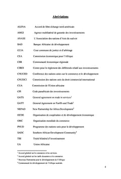 Développement et avant-projet du Code panafricain des investissements