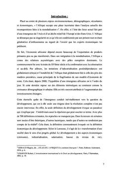 Développement et avant-projet du Code panafricain des investissements