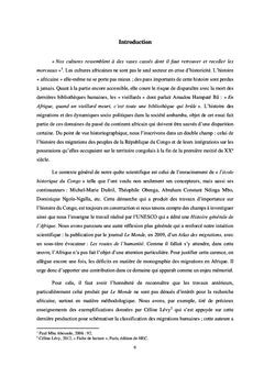 Essai de l'histoire des migrations et des dynamiques socio-politiques