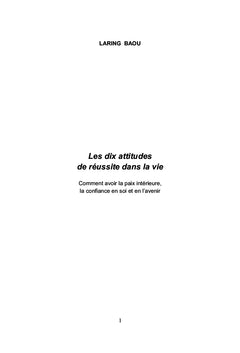 Les dix attitudes de réussite dans la vie
